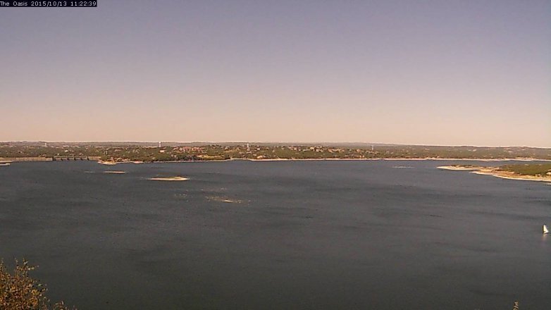 Lake Travis webcam, October 13, 2015 10:30 AM CT