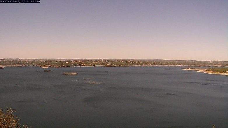 Lake Travis webcam, October 13, 2015 10:35 AM CT
