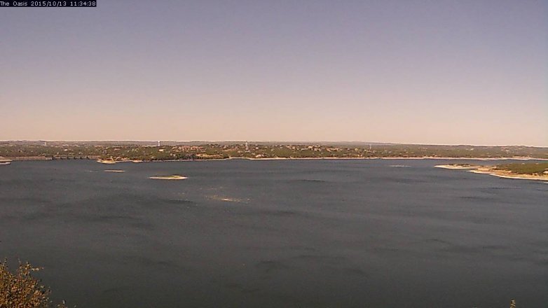 Lake Travis webcam, October 13, 2015 10:40 AM CT