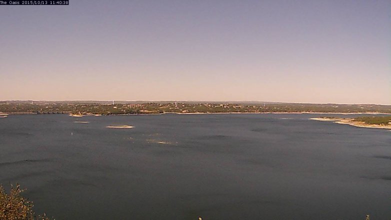 Lake Travis webcam, October 13, 2015 10:45 AM CT