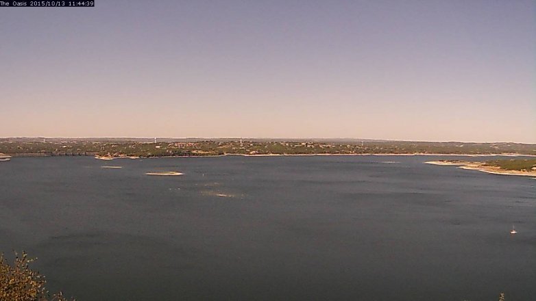 Lake Travis webcam, October 13, 2015 10:50 AM CT