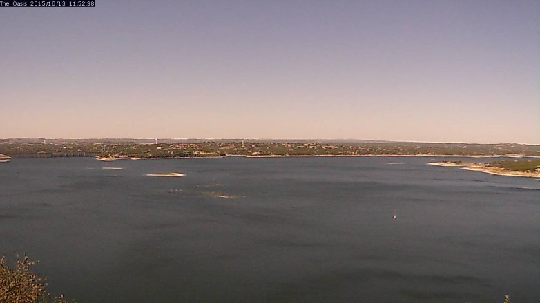 Lake Travis webcam, October 13, 2015 11:00 AM CT