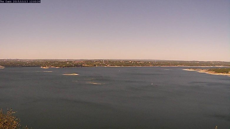 Lake Travis webcam, October 13, 2015 11:05 AM CT