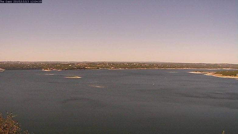 Lake Travis webcam, October 13, 2015 11:10 AM CT