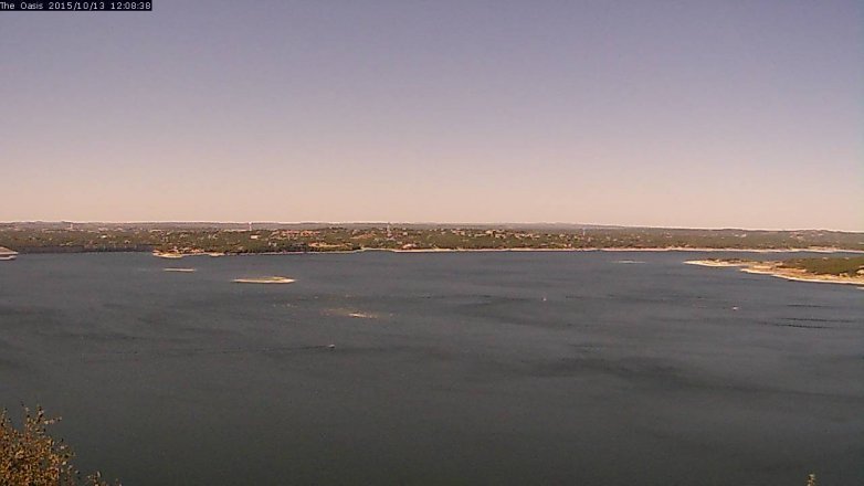 Lake Travis webcam, October 13, 2015 11:15 AM CT