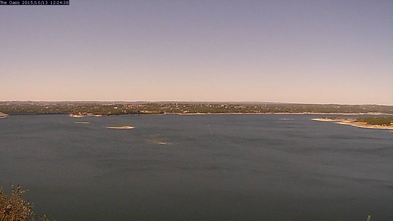 Lake Travis webcam, October 13, 2015 11:30 AM CT