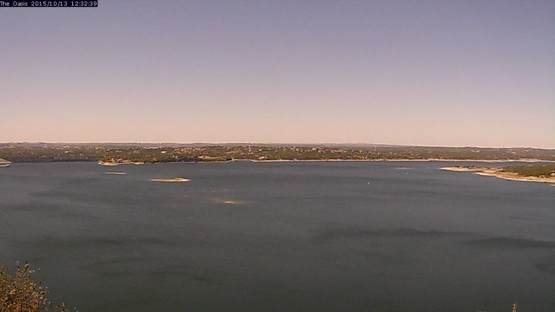 Lake Travis webcam, October 13, 2015 11:40 AM CT