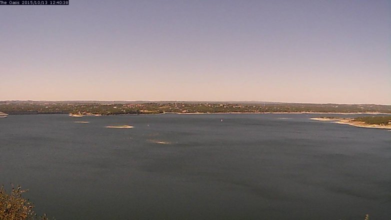 Lake Travis webcam, October 13, 2015 11:45 AM CT