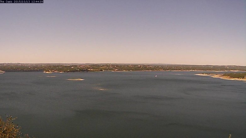 Lake Travis webcam, October 13, 2015 11:50 AM CT