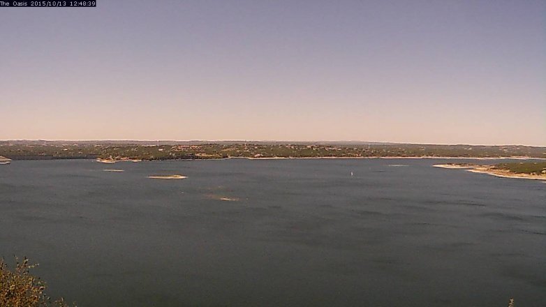 Lake Travis webcam, October 13, 2015 11:55 AM CT