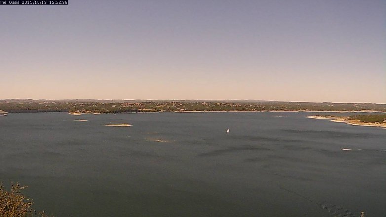Lake Travis webcam, October 13, 2015 12:00 PM CT