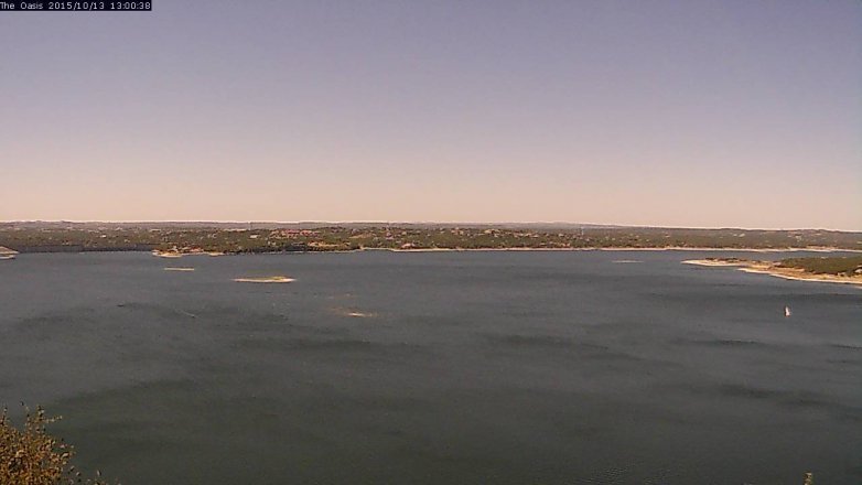 Lake Travis webcam, October 13, 2015 12:05 PM CT