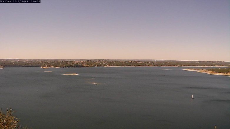 Lake Travis webcam, October 13, 2015 12:10 PM CT