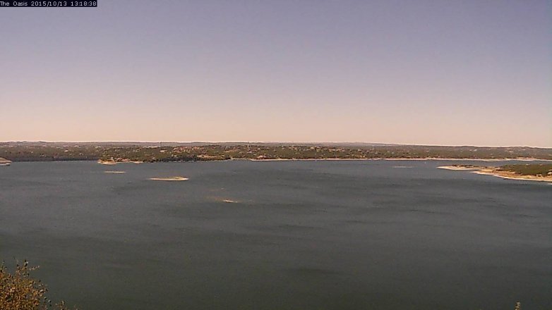 Lake Travis webcam, October 13, 2015 12:25 PM CT