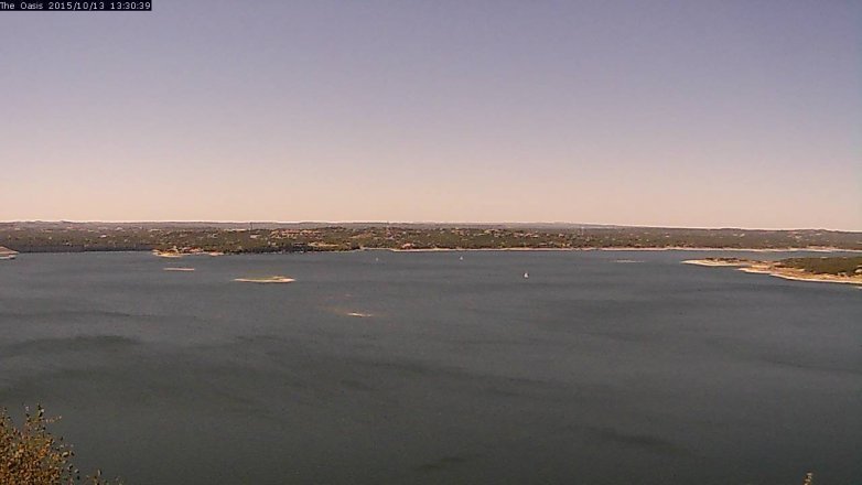 Lake Travis webcam, October 13, 2015 12:35 PM CT