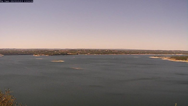 Lake Travis webcam, October 13, 2015 12:40 PM CT