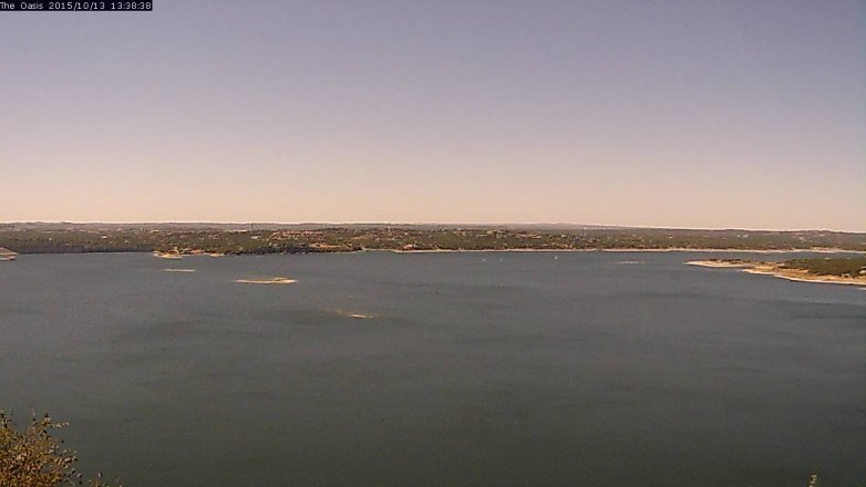 Lake Travis webcam, October 13, 2015 12:45 PM CT