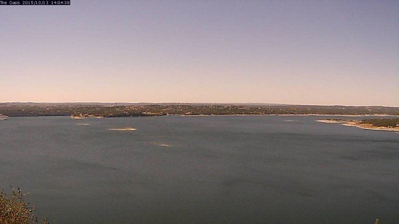 Lake Travis webcam, October 13, 2015 1:10 PM CT