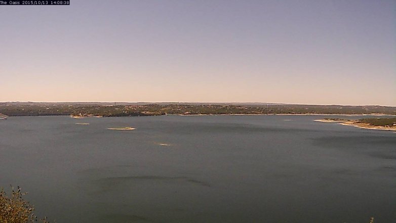 Lake Travis webcam, October 13, 2015 1:15 PM CT