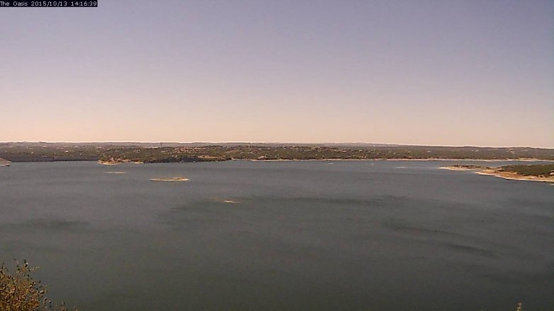 Lake Travis webcam, October 13, 2015 1:25 PM CT