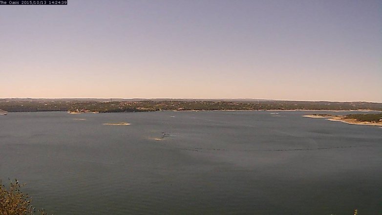 Lake Travis webcam, October 13, 2015 1:30 PM CT