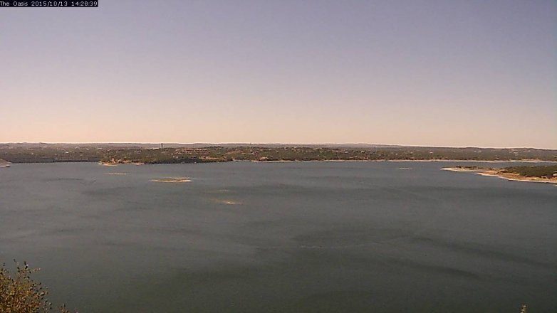 Lake Travis webcam, October 13, 2015 1:35 PM CT