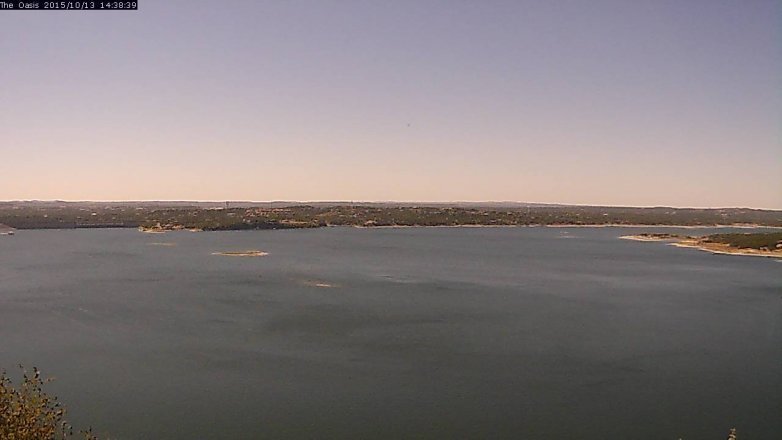 Lake Travis webcam, October 13, 2015 1:45 PM CT