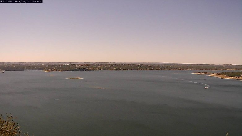 Lake Travis webcam, October 13, 2015 1:50 PM CT