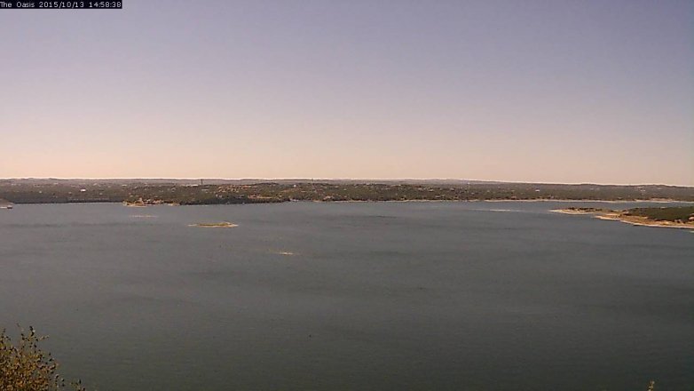 Lake Travis webcam, October 13, 2015 2:05 PM CT