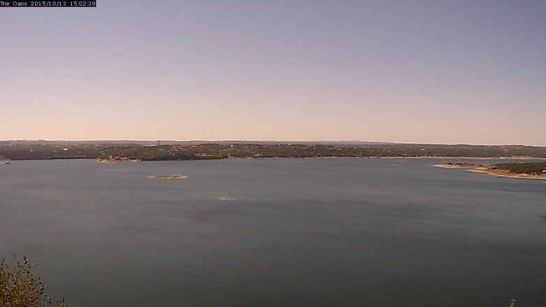 Lake Travis webcam, October 13, 2015 2:10 PM CT