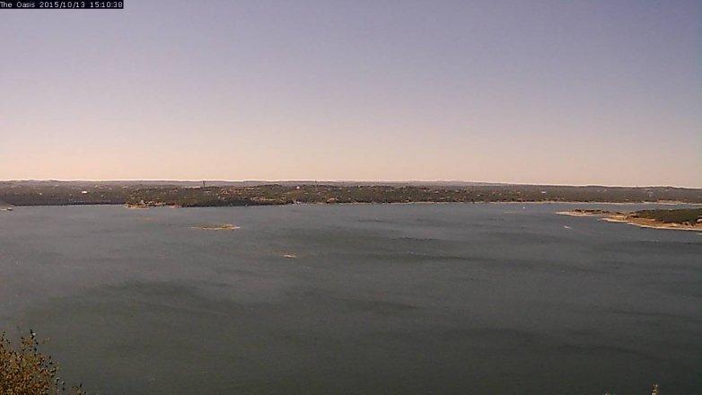 Lake Travis webcam, October 13, 2015 2:15 PM CT