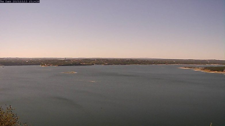 Lake Travis webcam, October 13, 2015 2:20 PM CT