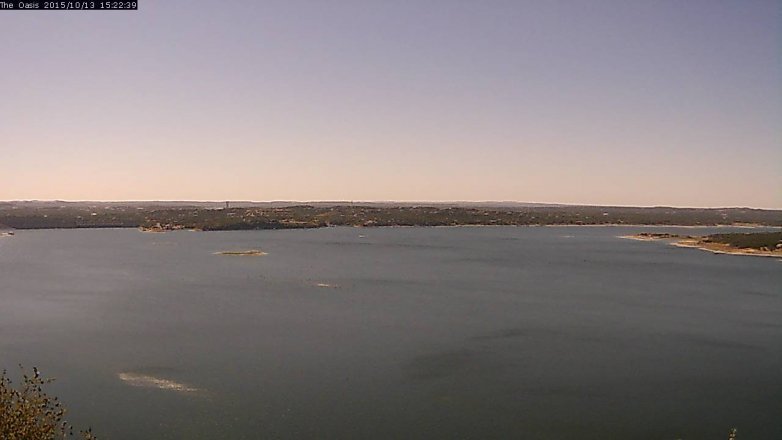 Lake Travis webcam, October 13, 2015 2:30 PM CT