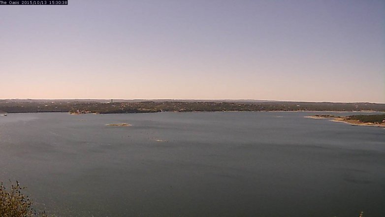 Lake Travis webcam, October 13, 2015 2:35 PM CT