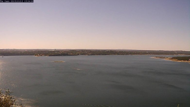 Lake Travis webcam, October 13, 2015 2:40 PM CT