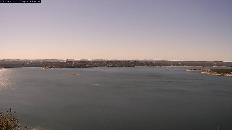 Lake Travis webcam, October 13, 2015 2:45 PM CT