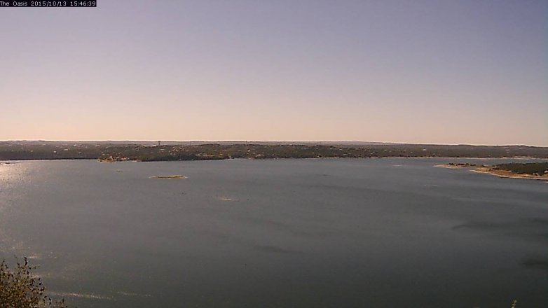 Lake Travis webcam, October 13, 2015 2:55 PM CT