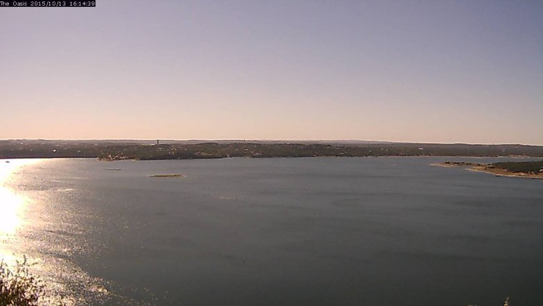 Lake Travis webcam, October 13, 2015 3:20 PM CT