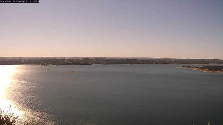 Lake Travis webcam, October 13, 2015 3:25 PM CT