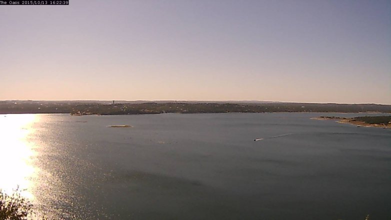 Lake Travis webcam, October 13, 2015 3:30 PM CT