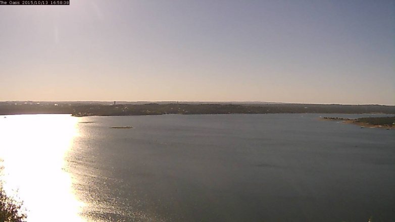 Lake Travis webcam, October 13, 2015 4:05 PM CT
