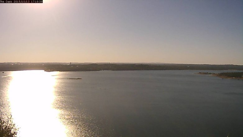 Lake Travis webcam, October 13, 2015 4:25 PM CT