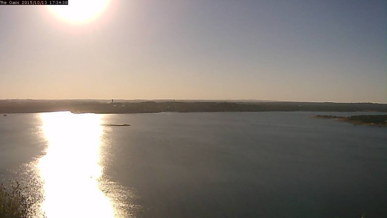 Lake Travis webcam, October 13, 2015 4:40 PM CT