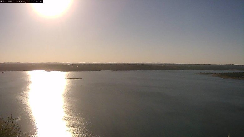 Lake Travis webcam, October 13, 2015 4:45 PM CT