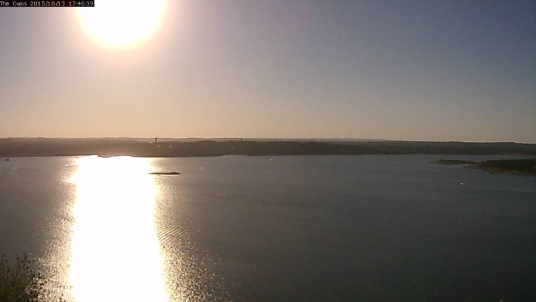 Lake Travis webcam, October 13, 2015 4:50 PM CT