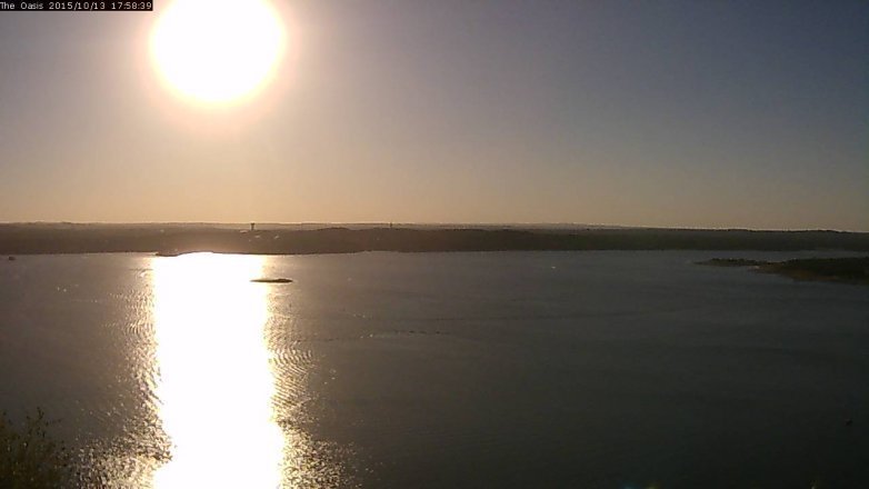 Lake Travis webcam, October 13, 2015 5:05 PM CT
