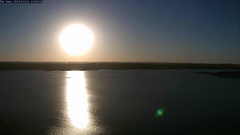 Lake Travis webcam, October 13, 2015 5:35 PM CT