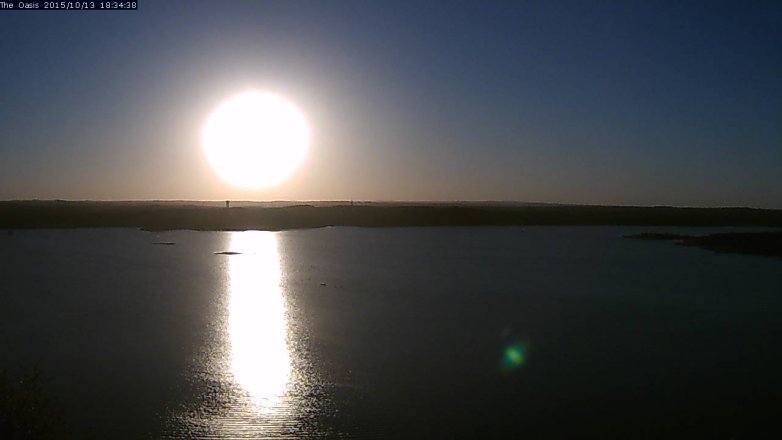 Lake Travis webcam, October 13, 2015 5:40 PM CT