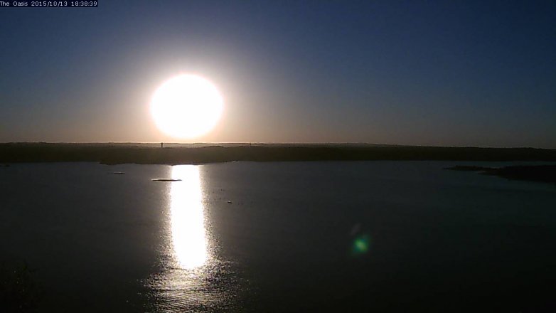 Lake Travis webcam, October 13, 2015 5:45 PM CT