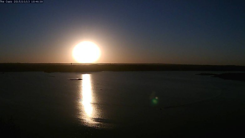Lake Travis webcam, October 13, 2015 5:50 PM CT